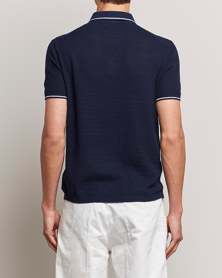 Herren | Poloshirts | Polo Ralph Lauren | Cotton/Linen Textured Polo Bright Navy