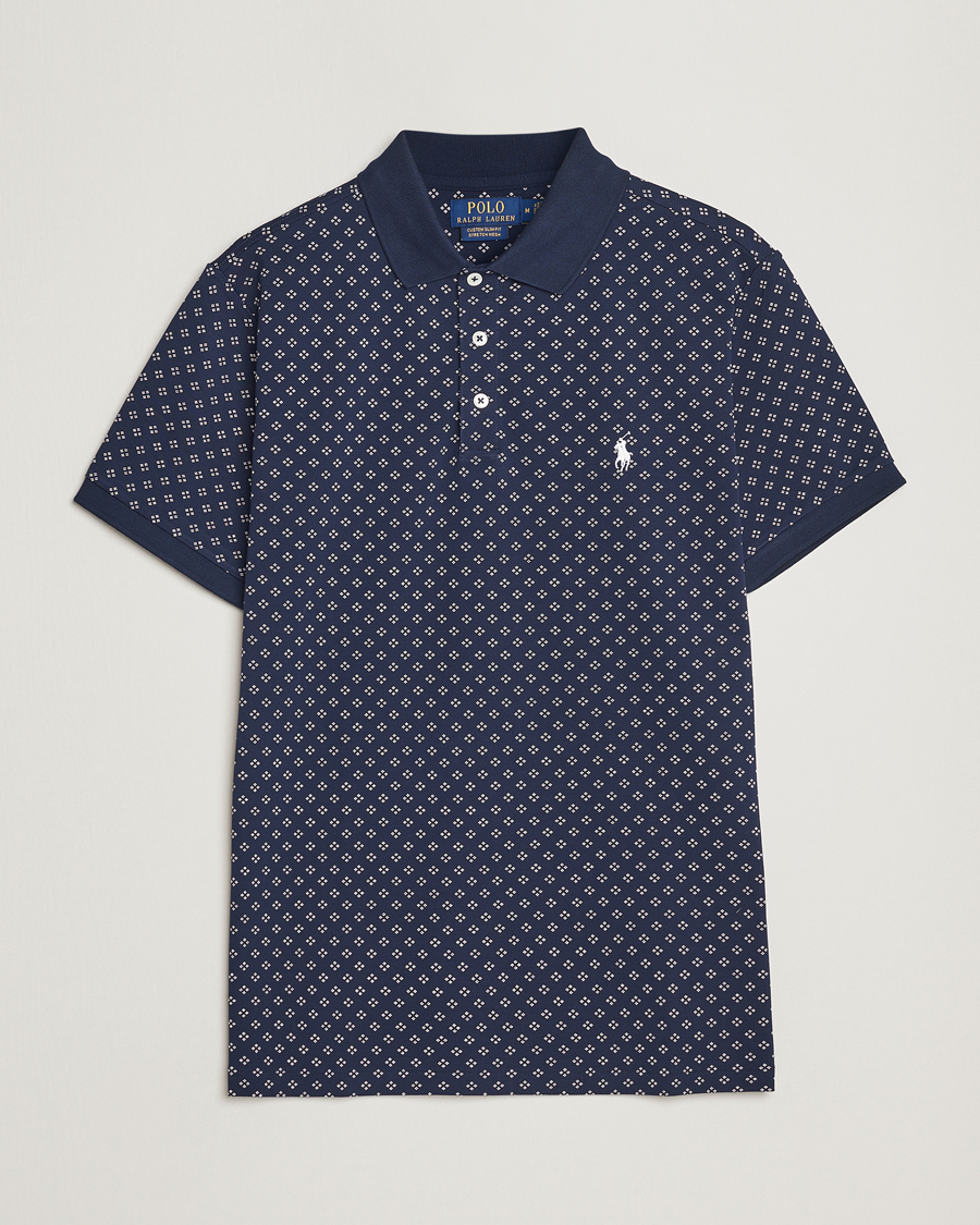 Herren | Poloshirts | Polo Ralph Lauren | Custom Slim Fit Diamond Dots Polo Newport Navy