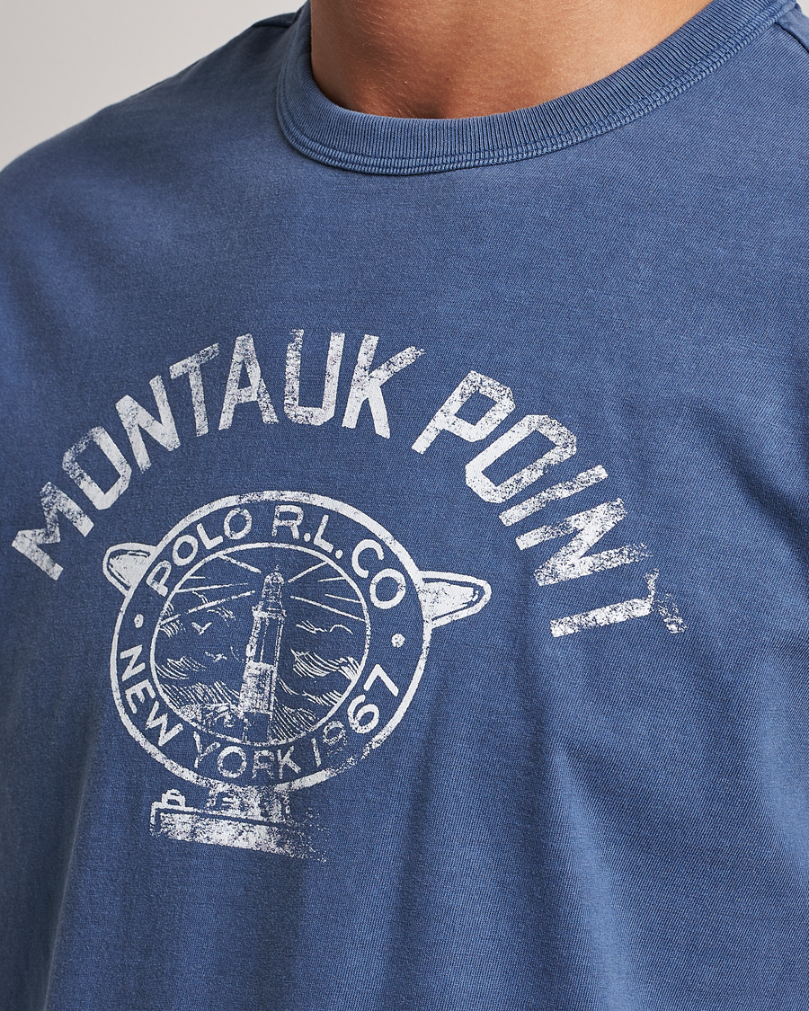 Herren | T-Shirts | Polo Ralph Lauren | Graphic Logo Jerset Crew Neck T-Shirt Earth Blue