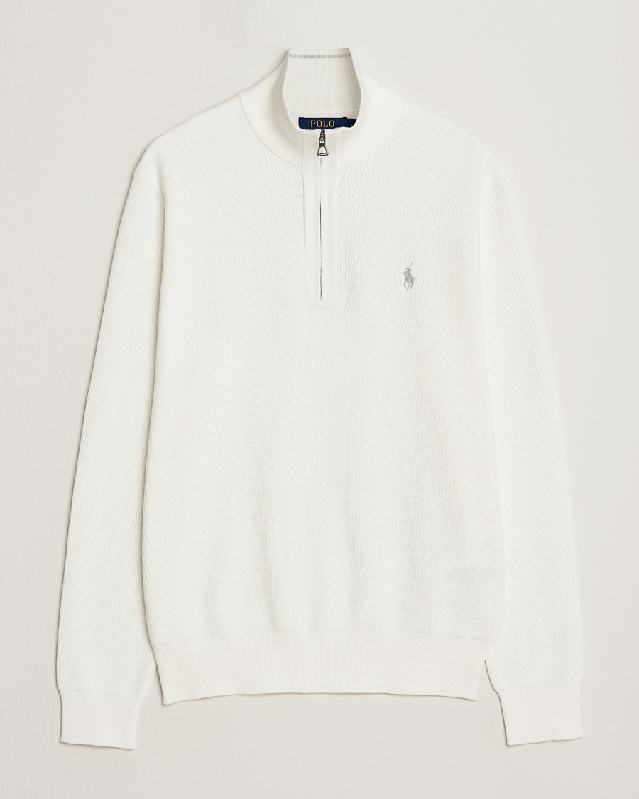 Herren | Pullover | Polo Ralph Lauren | Textured Half-Zip Deckwash White