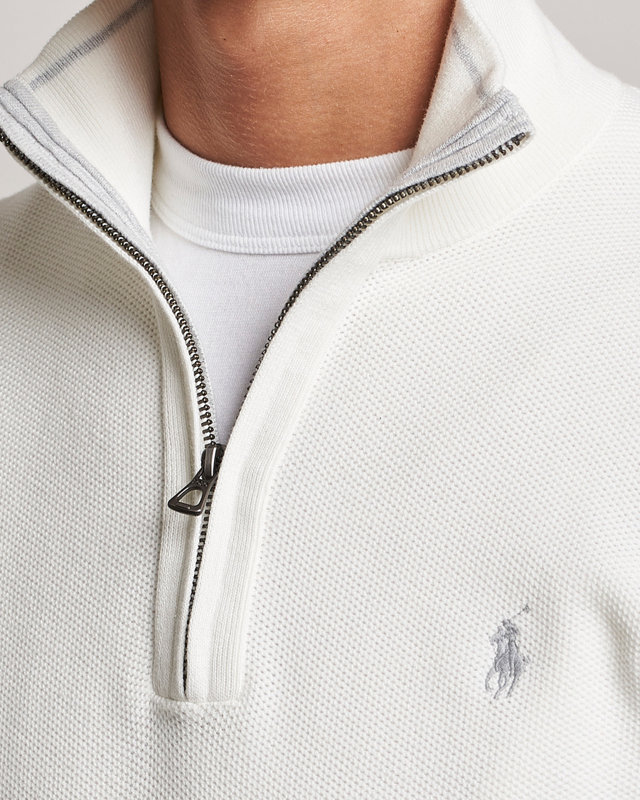 Herren | Pullover | Polo Ralph Lauren | Textured Half-Zip Deckwash White