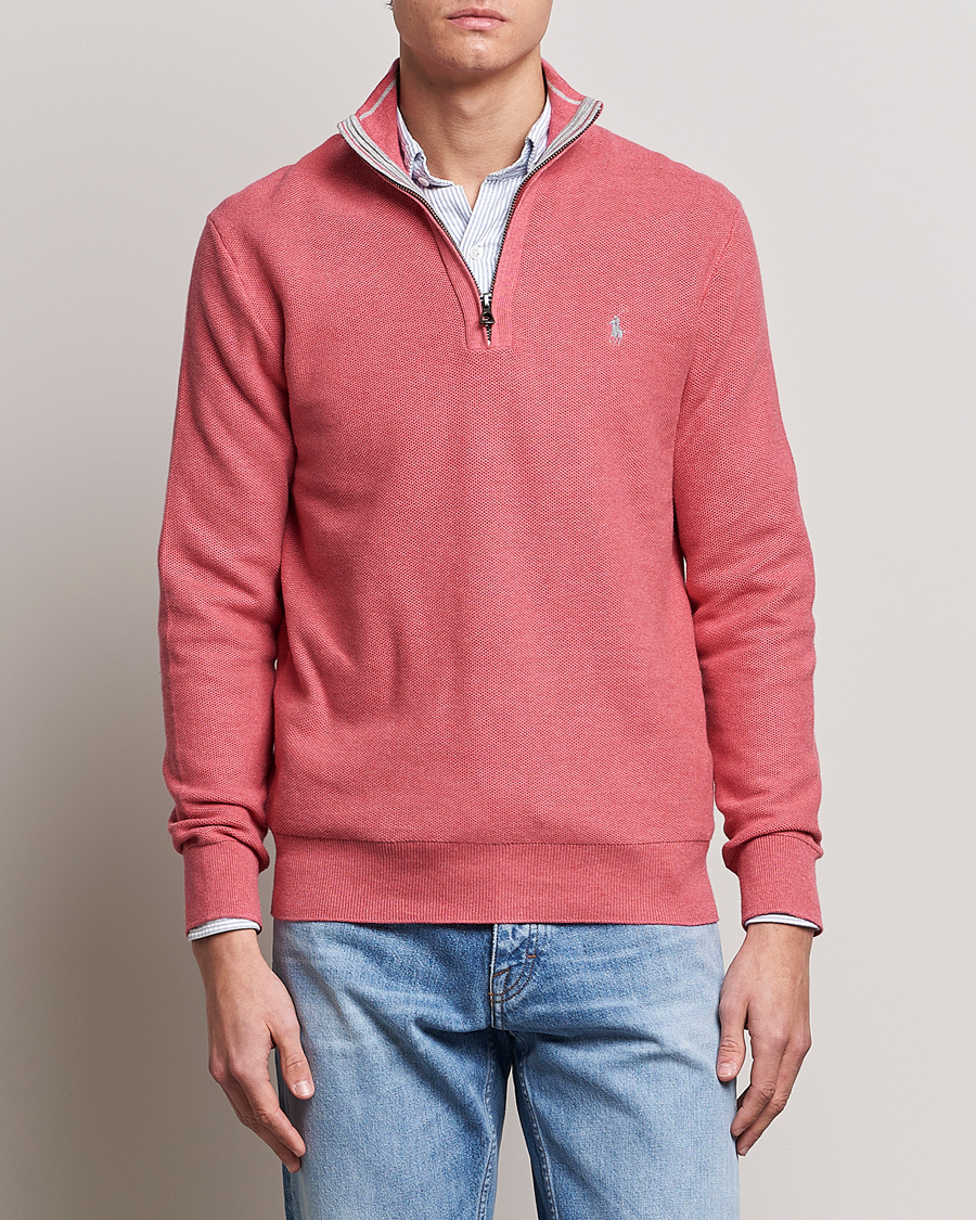 Herren | Pullover | Polo Ralph Lauren | Textured Half-Zip Red Sky Heather