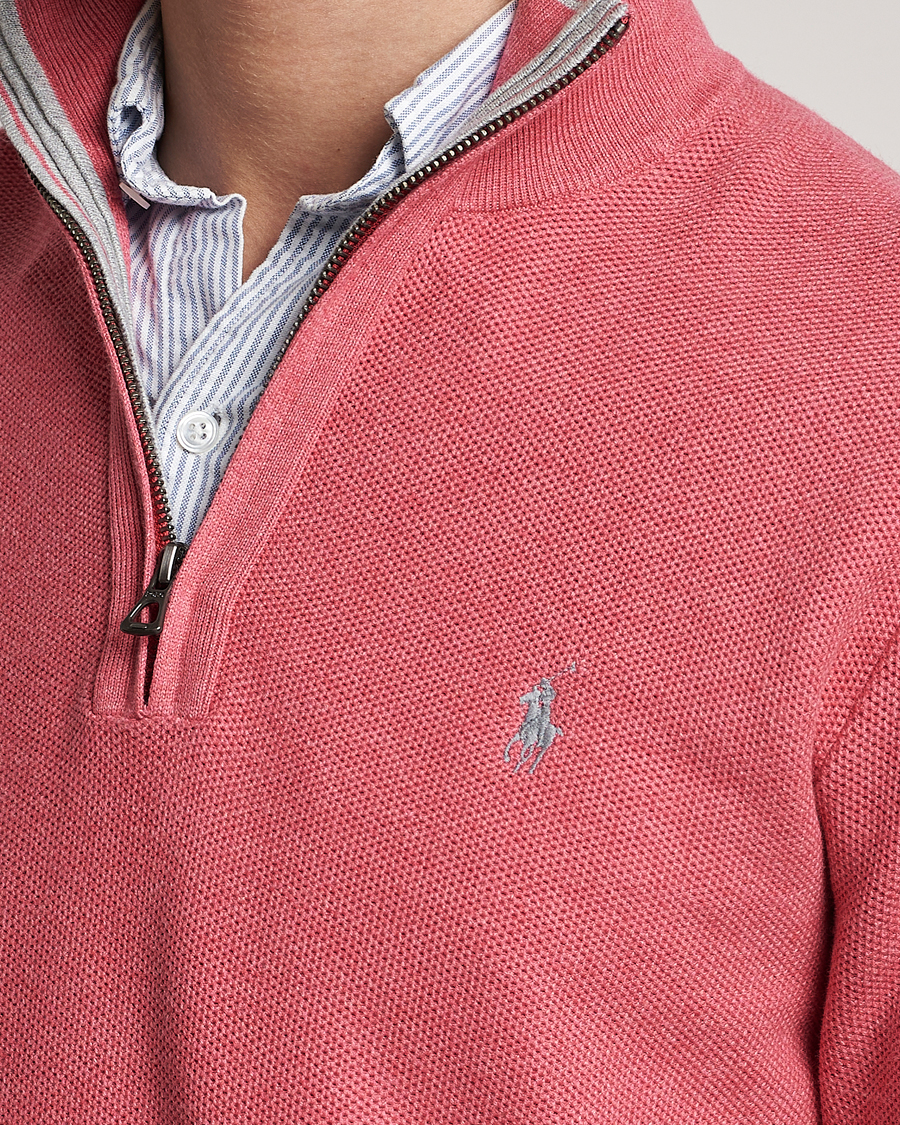 Herren | Pullover | Polo Ralph Lauren | Textured Half-Zip Red Sky Heather