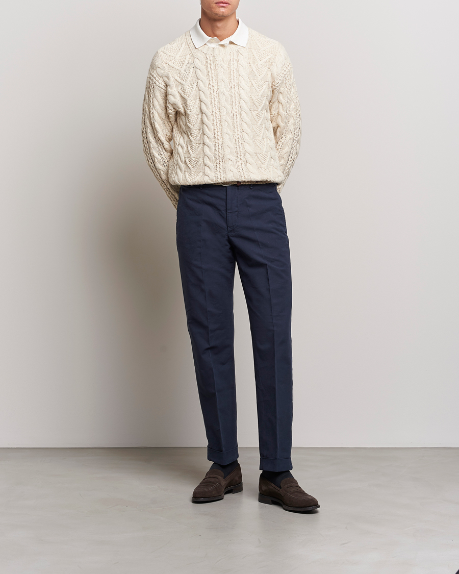 Herren | Pullover | Polo Ralph Lauren | Knitted Fishermen Sweater Cream