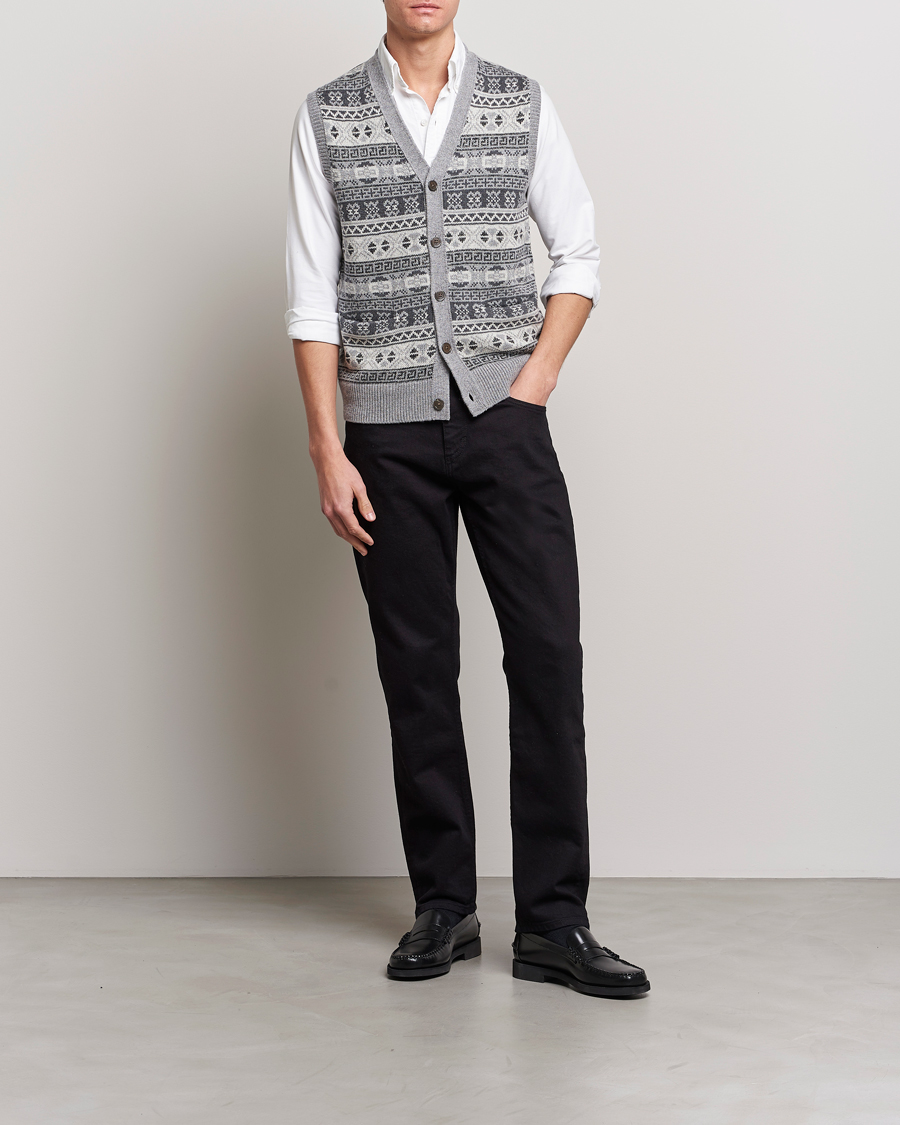 Herren | Pullover | Polo Ralph Lauren | Knitted Fairisle Vest Grey