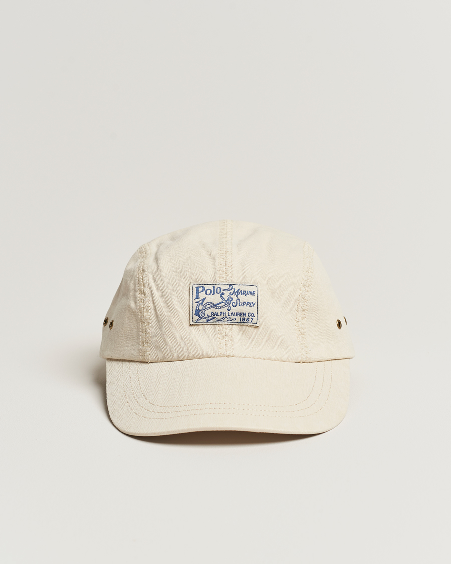 Herren | Polo Ralph Lauren 4 Panel Herringbone Twill Cap English Cream | Polo Ralph Lauren | 4 Panel Herringbone Twill Cap English Cream