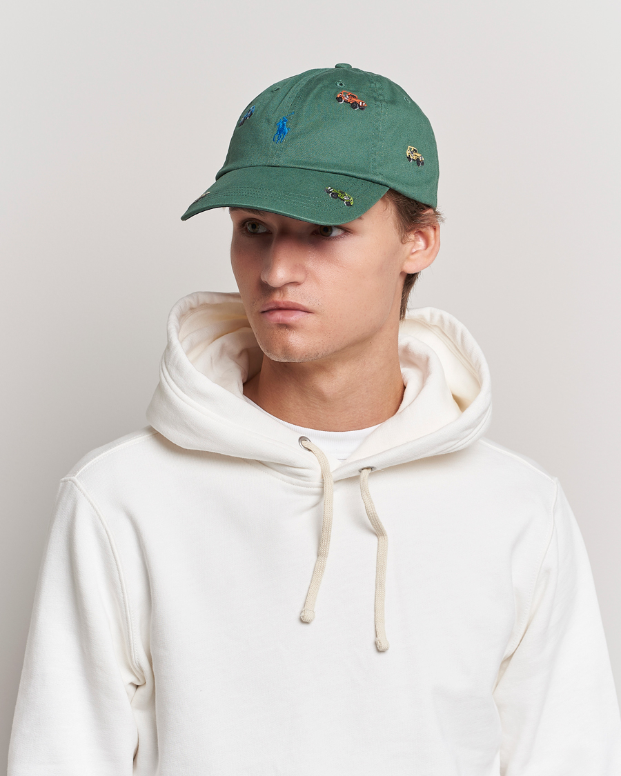 Herren | Polo Ralph Lauren Twill Printed Jeeps Sports Cap Washed Forest | Polo Ralph Lauren | Twill Printed Jeeps Sports Cap Washed Forest