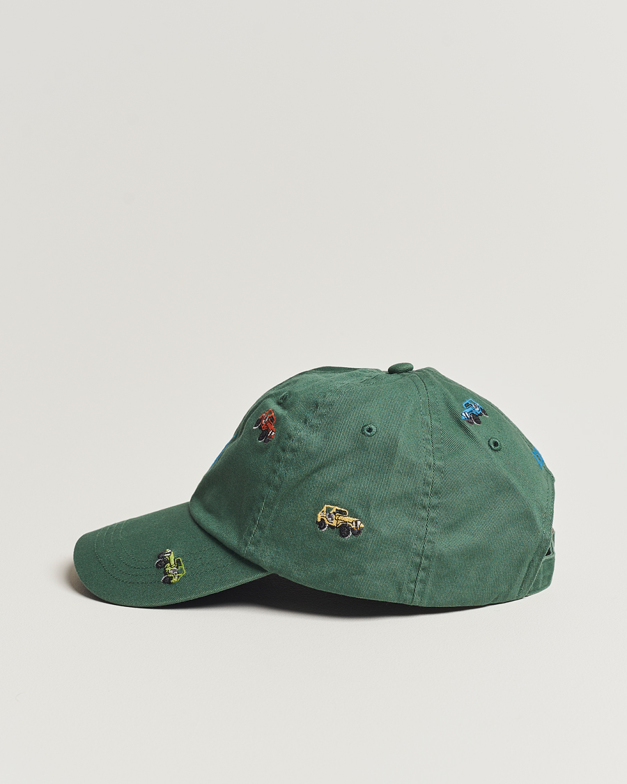 Herren | Polo Ralph Lauren Twill Printed Jeeps Sports Cap Washed Forest | Polo Ralph Lauren | Twill Printed Jeeps Sports Cap Washed Forest