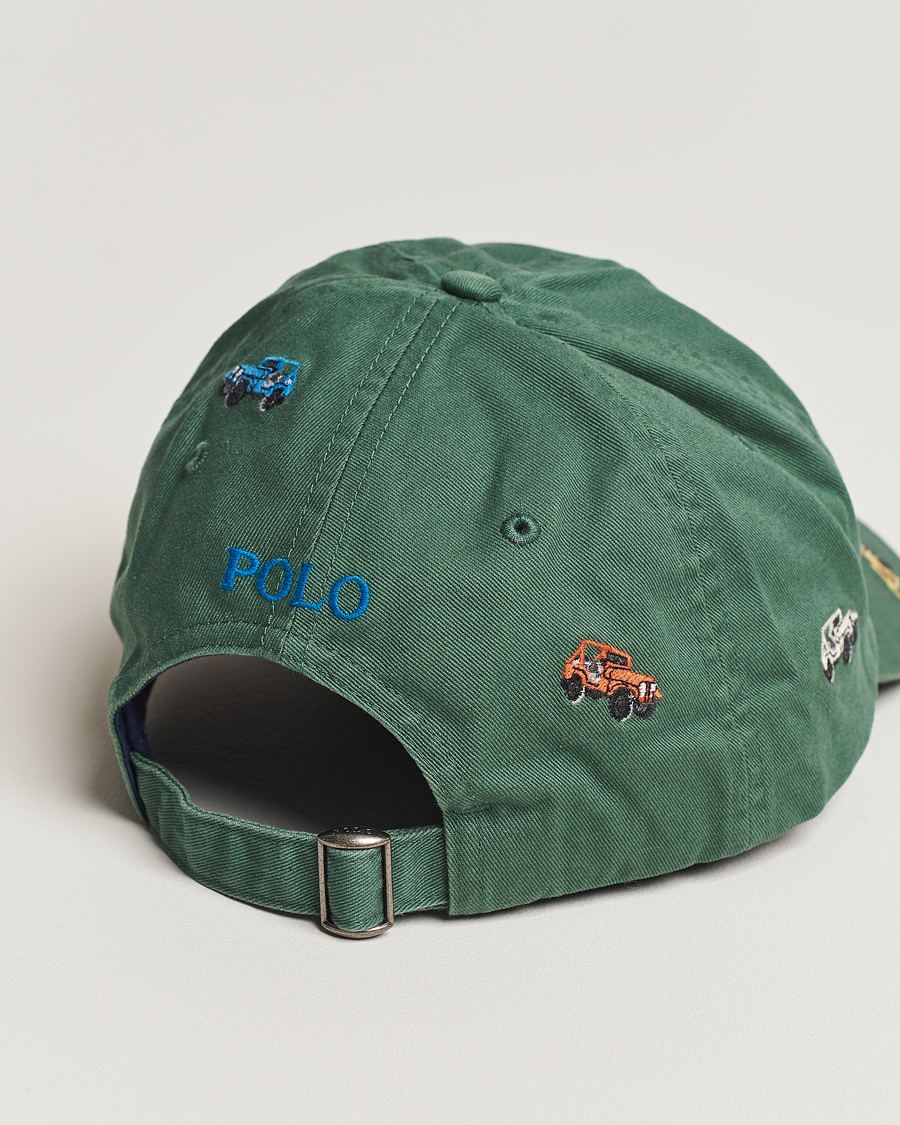 Herren | Polo Ralph Lauren Twill Printed Jeeps Sports Cap Washed Forest | Polo Ralph Lauren | Twill Printed Jeeps Sports Cap Washed Forest