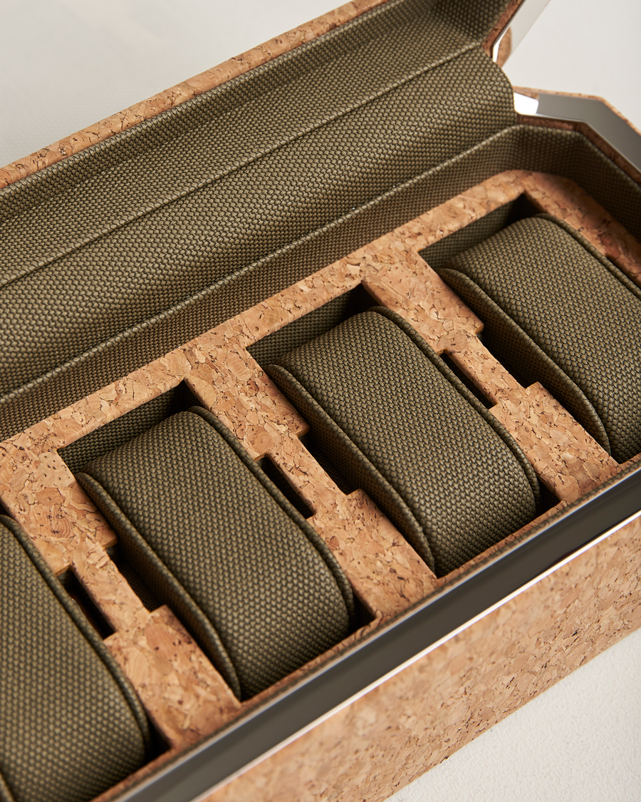 Herren | Uhren- und Schmuckkasten | WOLF | Cortica 4 Piece Watch Box Cork