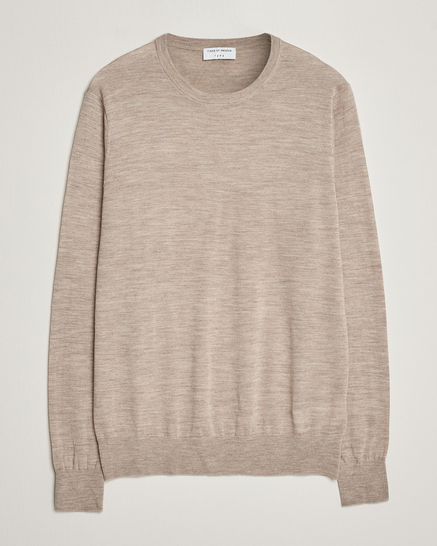 Herren | Pullover | Tiger of Sweden | Nichols Crew Neck Pullover Beige Melange