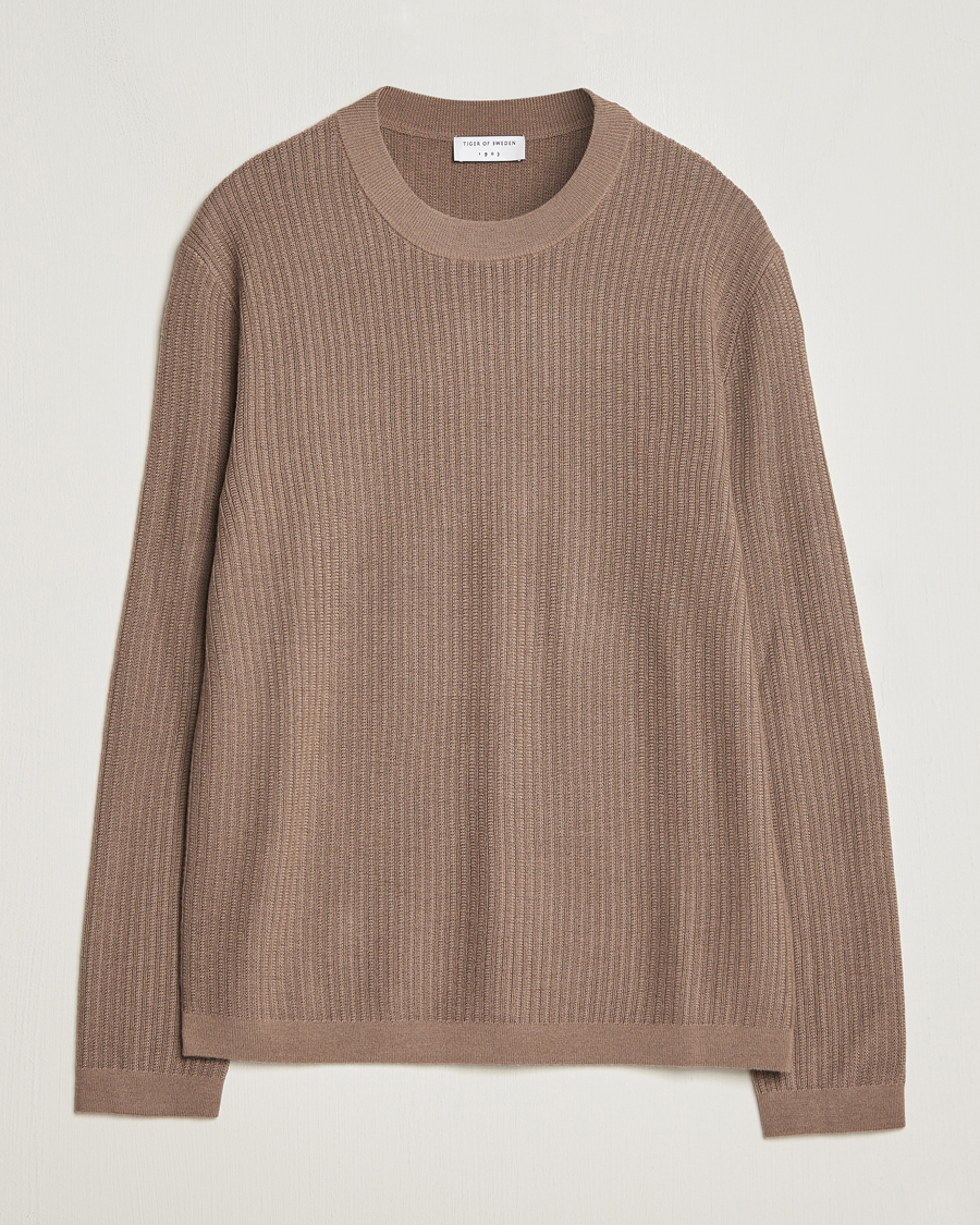 Herren | Pullover | Tiger of Sweden | Elssler Merino Pullover Olive Grey