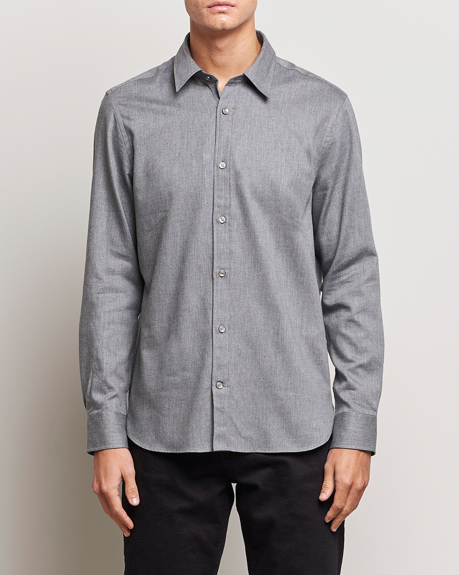 Herren | Hemden | Tiger of Sweden | Benjamin Flannel Shirt Grey Melange