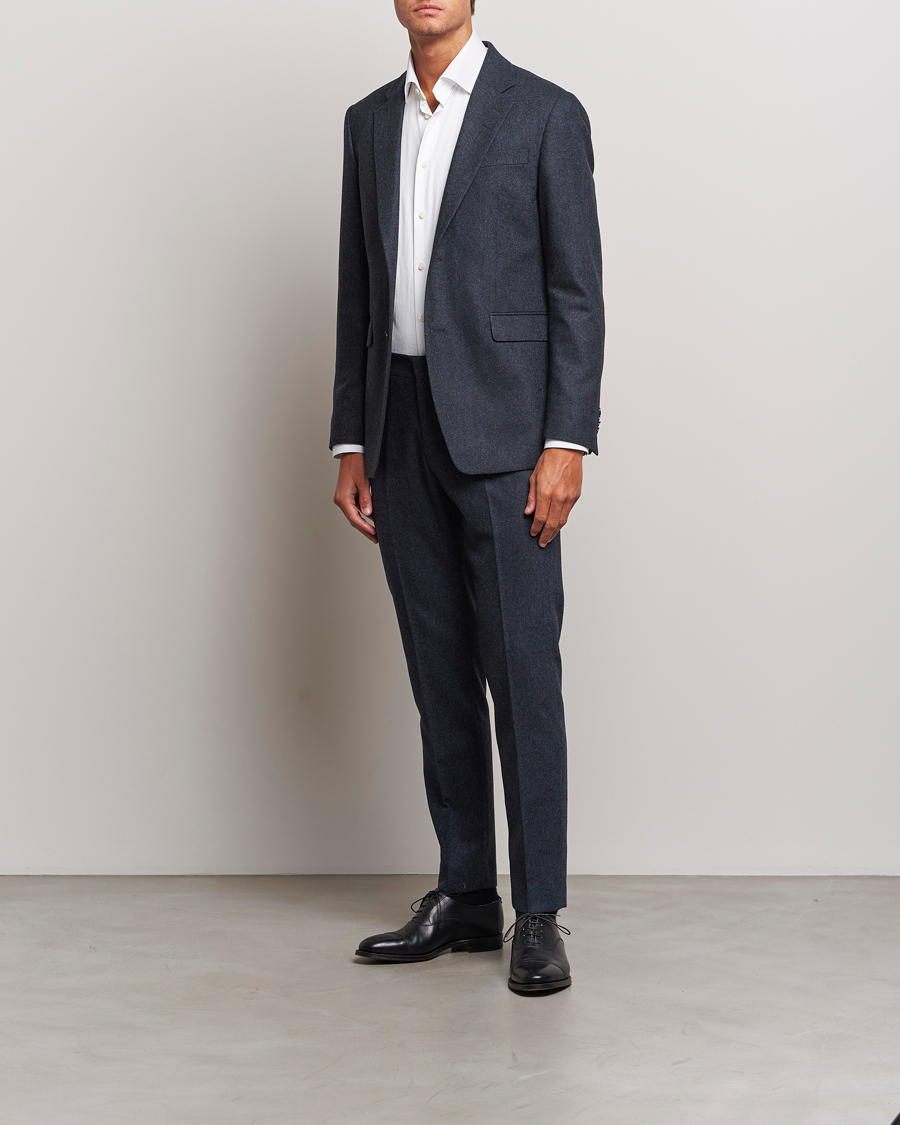 Herren | Sakkos | Tiger of Sweden | Justin Brushed Wool Blazer Midnight Blue