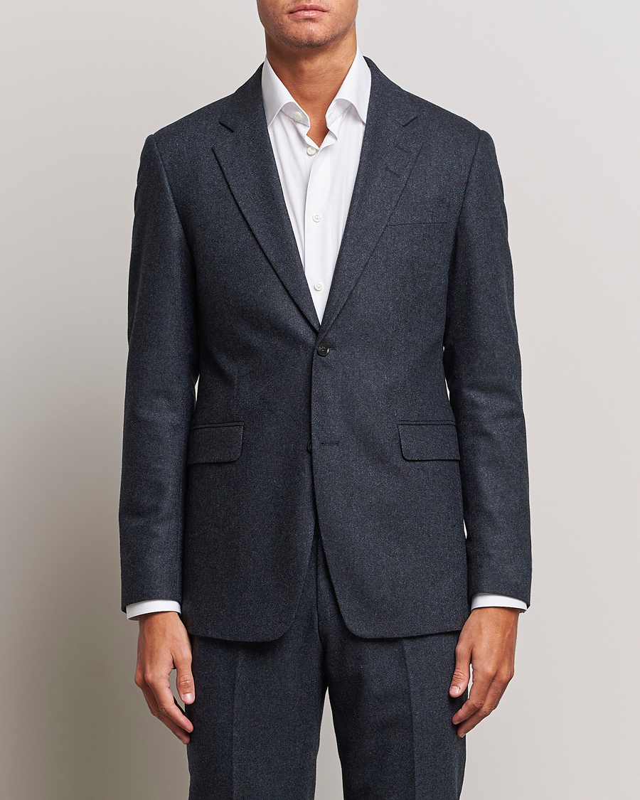 Herren | Sakkos | Tiger of Sweden | Justin Brushed Wool Blazer Midnight Blue