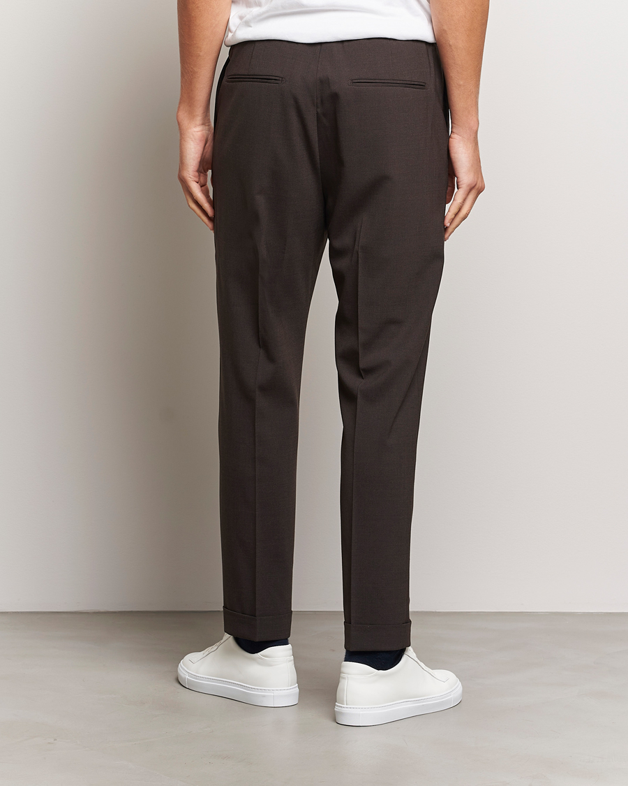 Herren | Hosen | Tiger of Sweden | Taven Drawstring Wool Trousers Coffee