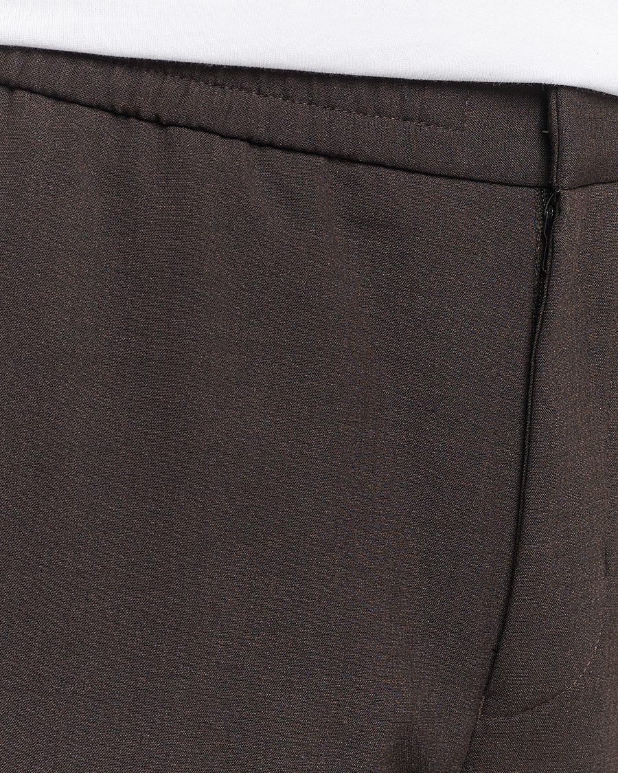 Herren | Hosen | Tiger of Sweden | Taven Drawstring Wool Trousers Coffee