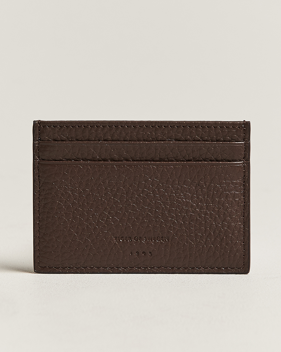 Herren | Tiger of Sweden Wharf Leather Card Holder Brown | Tiger of Sweden | Wharf Leather Card Holder Brown