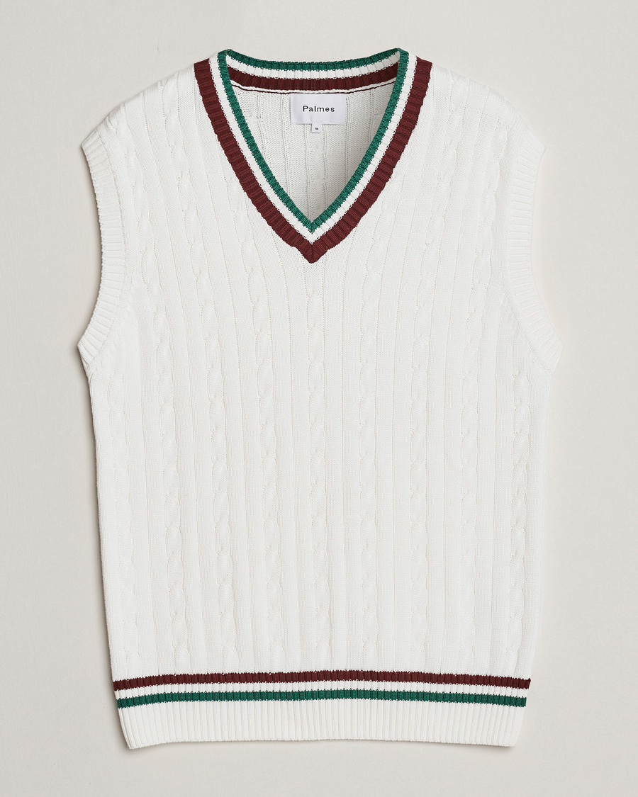 Herren | Pullover | Palmes | James Knitted Vest White