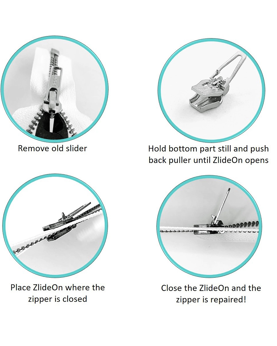 Herren | Reparatur | ZlideOn | Metal & Plastic Zipper Black