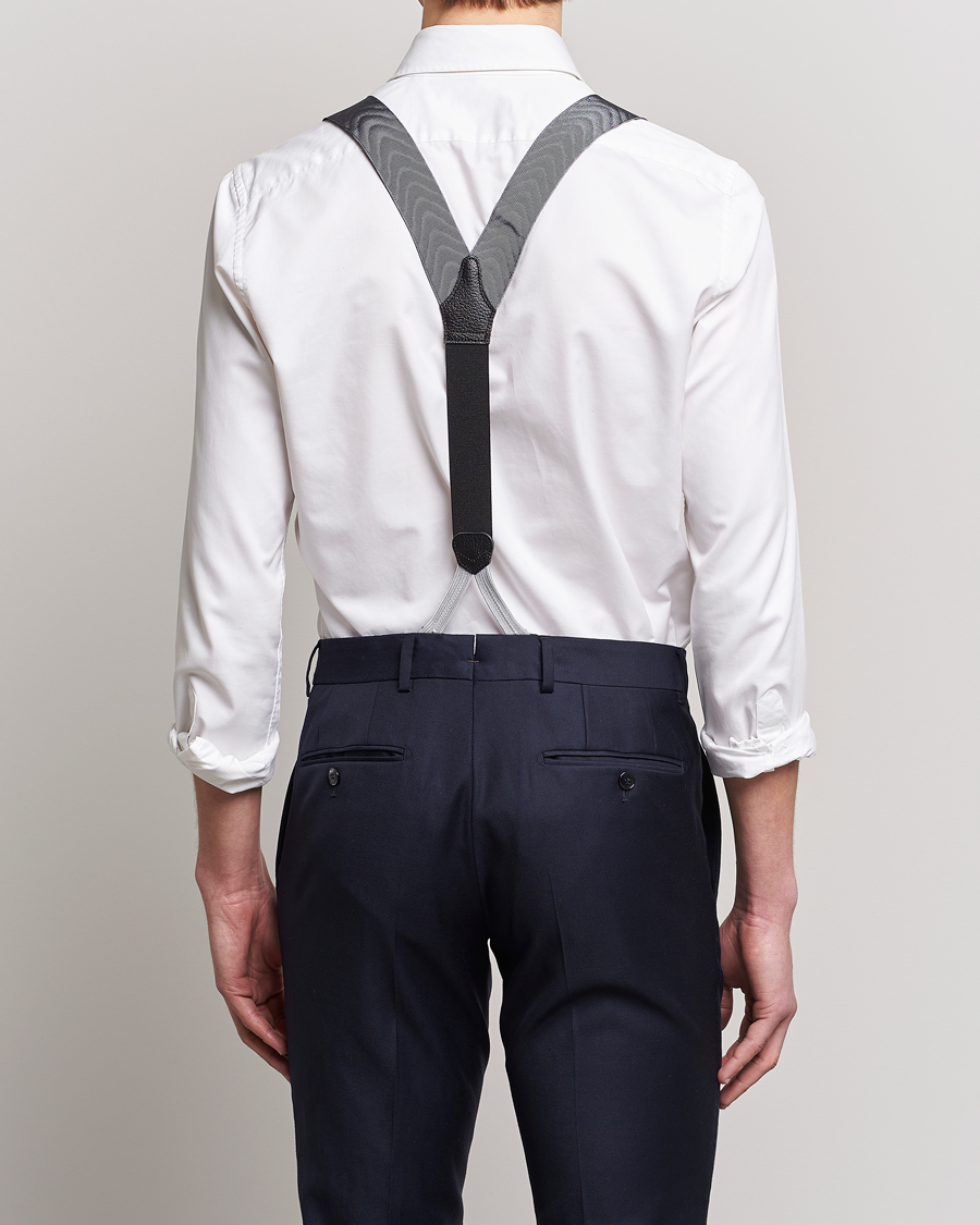 Herren | Albert Thurston Moiré Braces 40mm Grey | Albert Thurston | Moiré Braces 40mm Grey