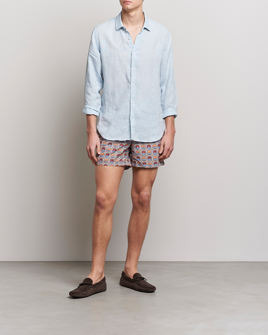 Herren | Badehosen | Ripa Ripa | Printed Swimshorts Red/Blue