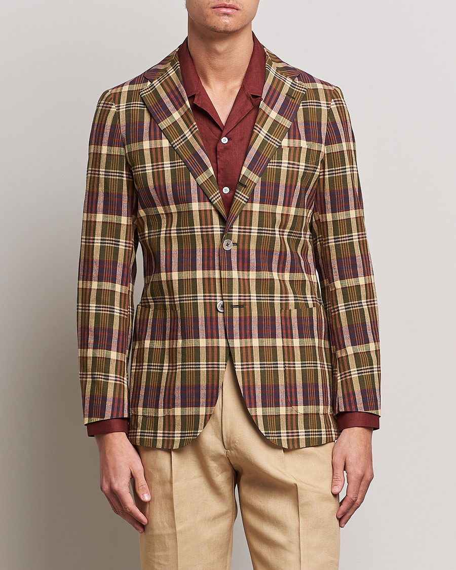 Herren | Sakkos | Beams F | Patch Pocket Blazer Dark Brown Madras