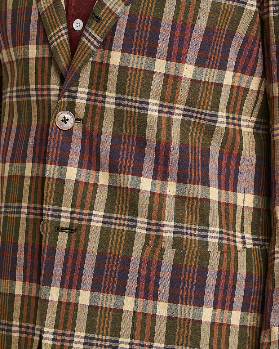 Herren | Sakkos | Beams F | Patch Pocket Blazer Dark Brown Madras