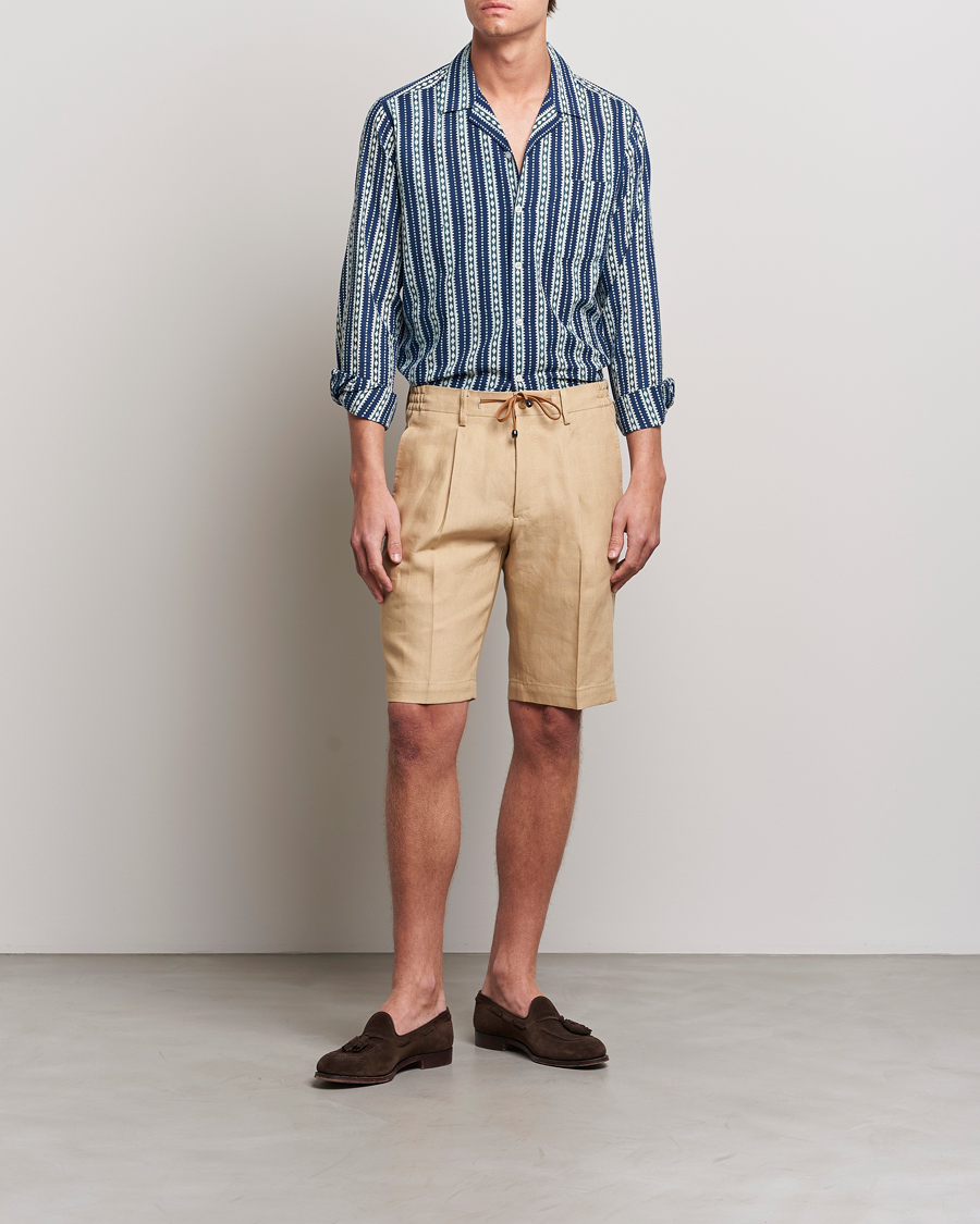 Herren | Hemden | Beams F | Relaxed Cotton Shirt Blue Stripes