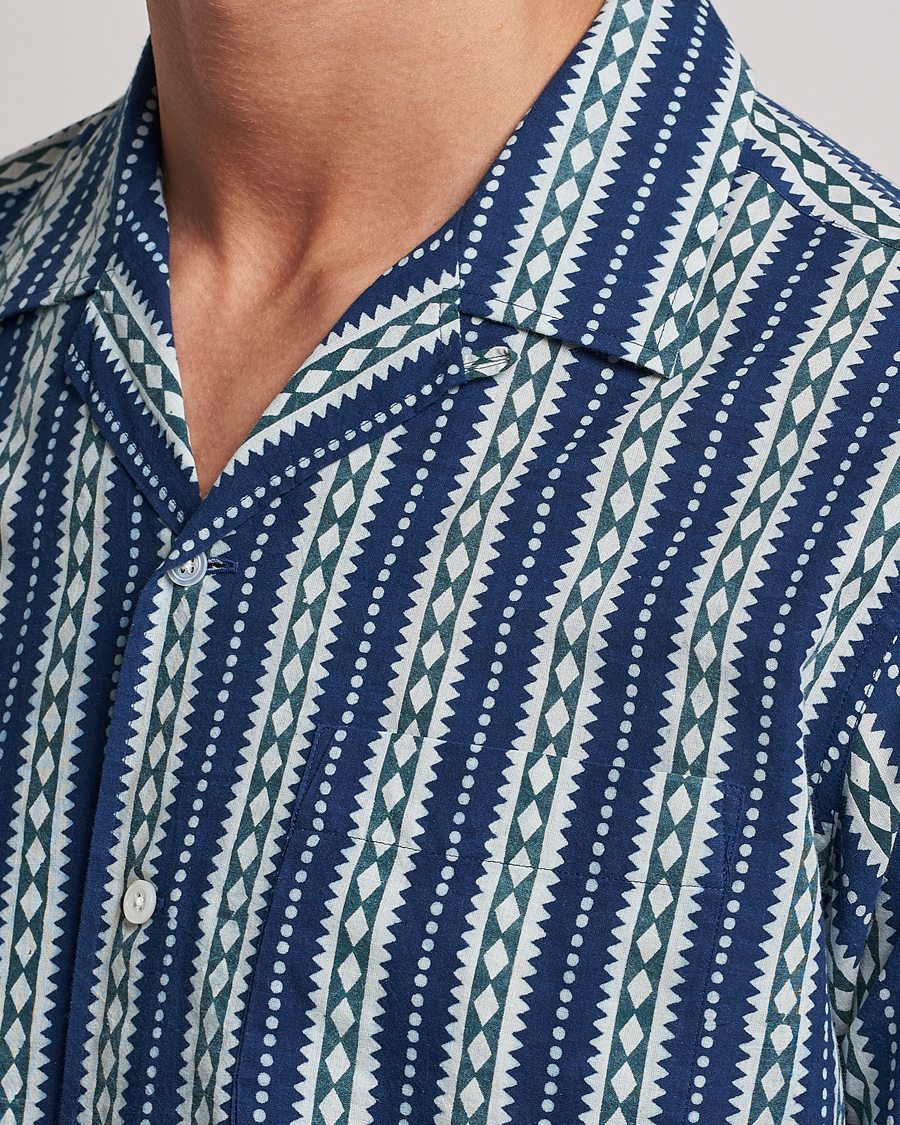 Herren | Hemden | Beams F | Relaxed Cotton Shirt Blue Stripes