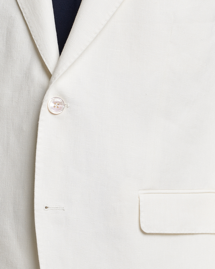 Herren | Sakkos | Oscar Jacobson | Fogerty Linen Blazer White