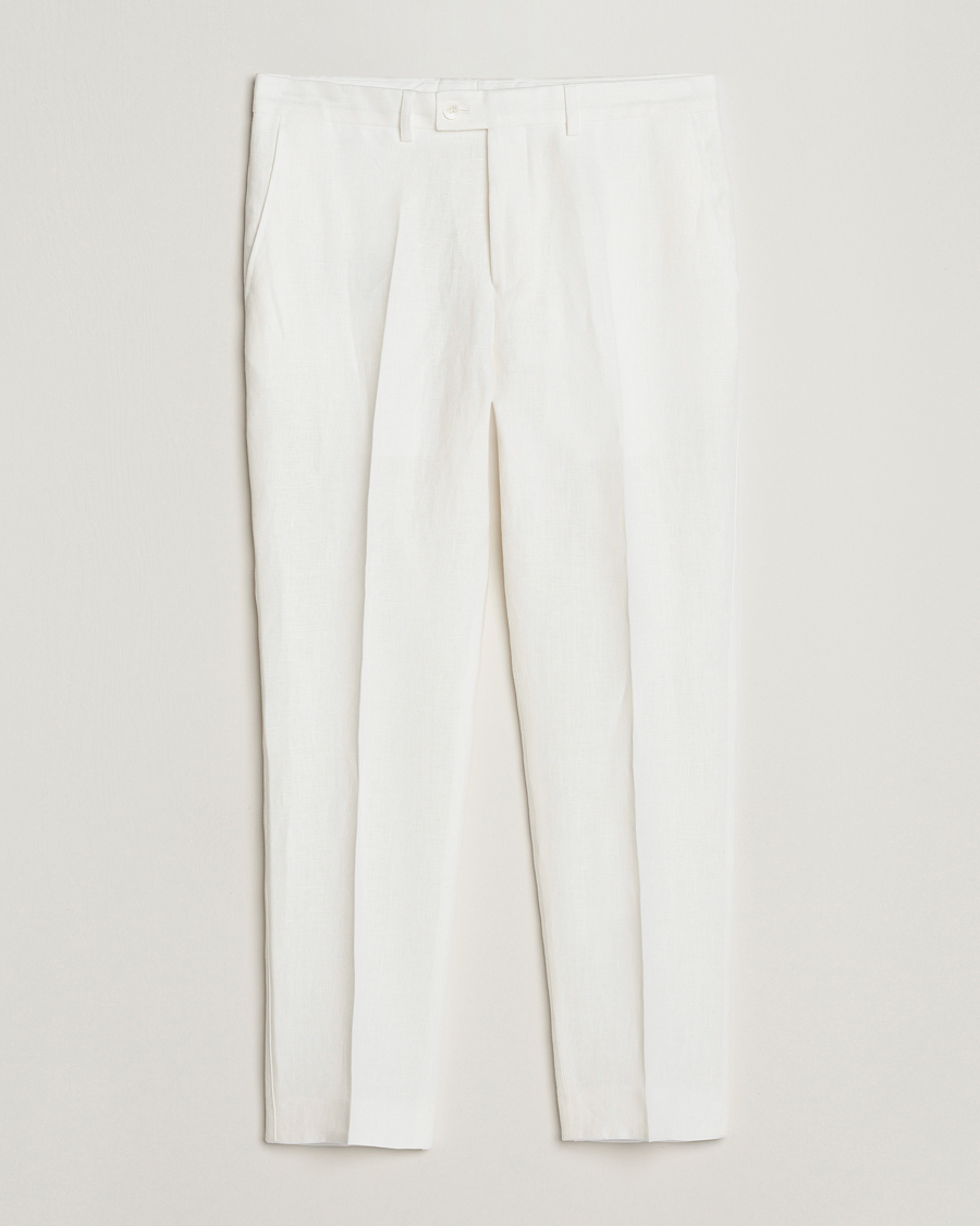 Herren | Hosen | Oscar Jacobson | Deccan Linen Trousers White