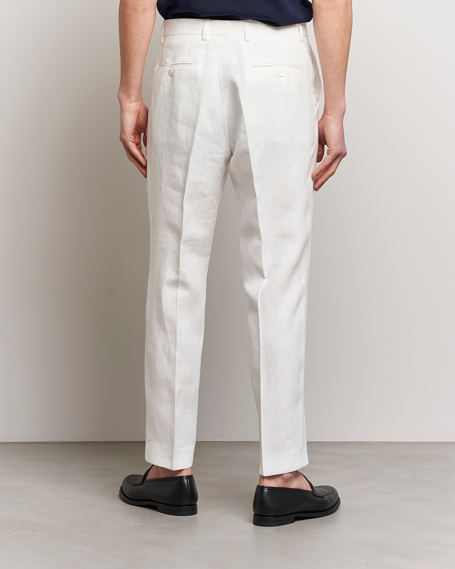 Herren | Hosen | Oscar Jacobson | Deccan Linen Trousers White