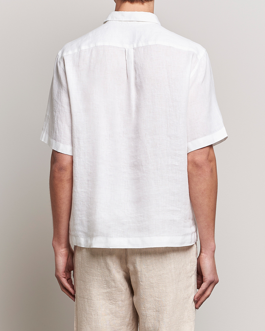 Herren | Hemden | Oscar Jacobson | Regular Fit City Signature Linen Shirt White