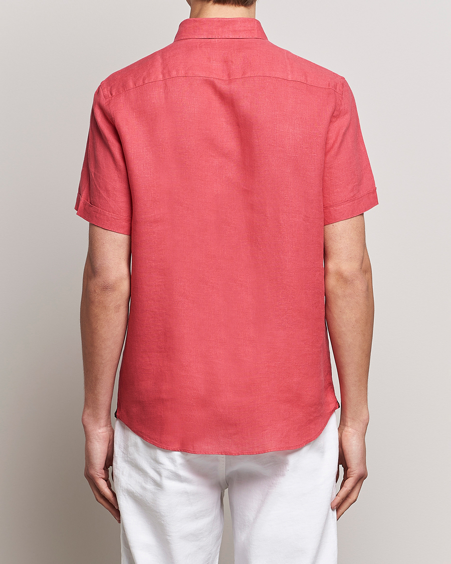 Herren | Hemden | Morris | Douglas Linen Short Sleeve Shirt Cerise