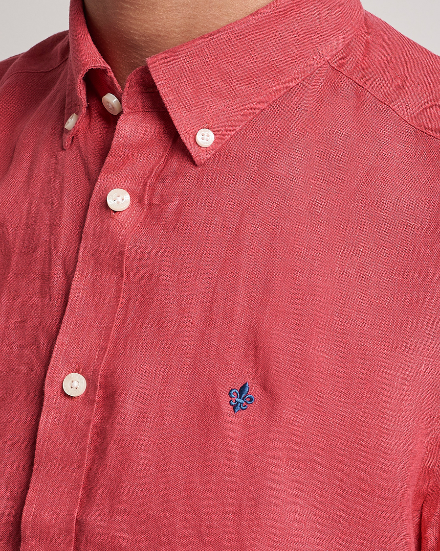 Herren | Hemden | Morris | Douglas Linen Short Sleeve Shirt Cerise