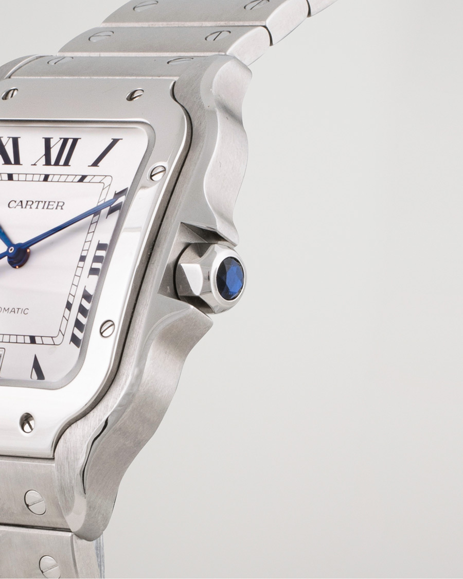 Herren | Pre-Owned & Vintage Watches | Cartier Pre-Owned | Santos De Cartier Steel White