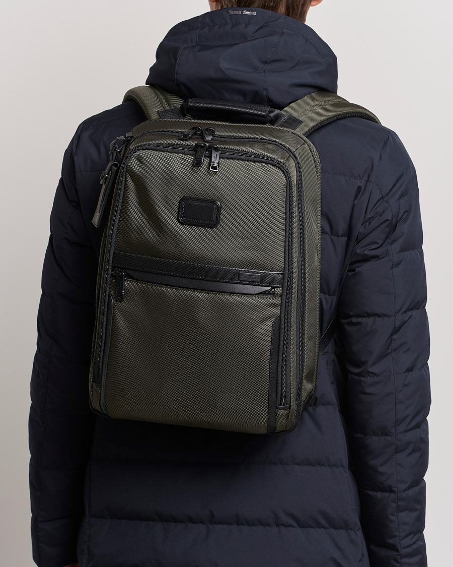 Herren | TUMI Alpha 3 Slim Backpack Olive Night | TUMI | Alpha 3 Slim Backpack Olive Night