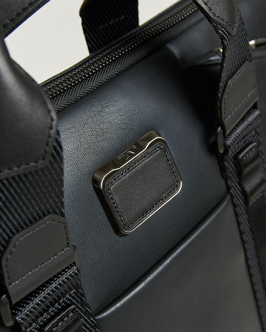 Herren | TUMI Alpha Bravo Academy Leather Brief Black | TUMI | Alpha Bravo Academy Leather Brief Black