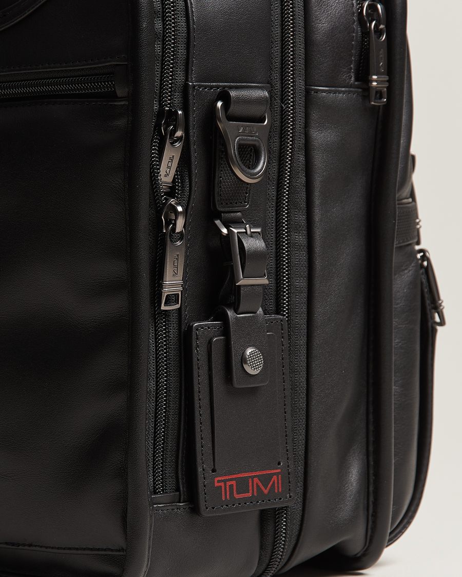 Herren | TUMI Alpha 3 Exp Organizer Laptop Leather Brief Black | TUMI | Alpha 3 Exp Organizer Laptop Leather Brief Black