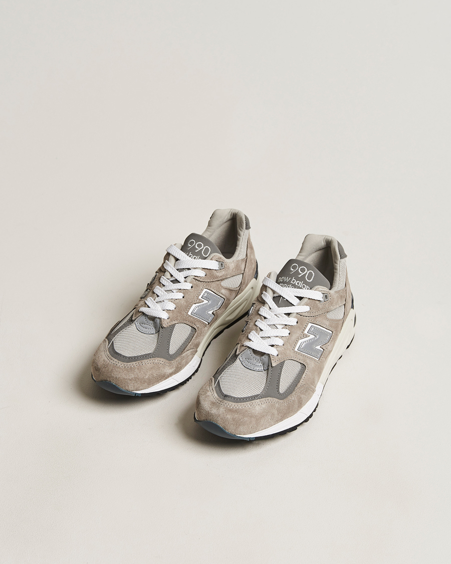 Herren | Wildlederschuhe | New Balance | Made In USA 990 Sneakers Grey/White