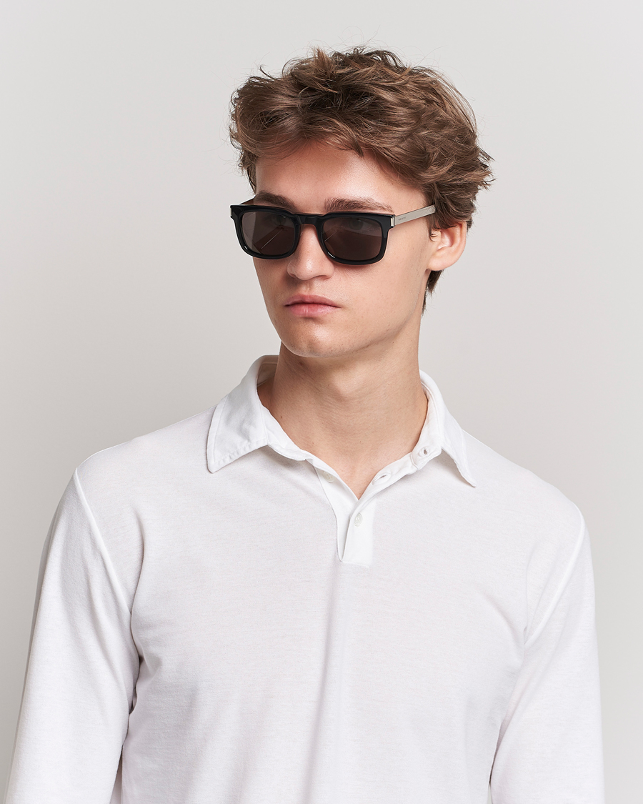 Herren | Sonnenbrillen | Saint Laurent | SL 581 Sunglasses Black/Silver