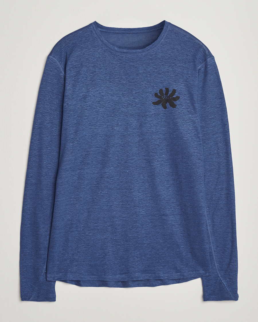 Herren | T-Shirts | District Vision | Suhka Hemp Long Sleeve T-Shirt Ocean Blue