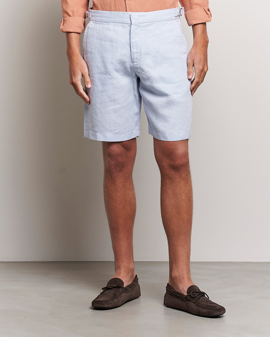 Herren | Shorts | Orlebar Brown | Norwich Linen Shorts Light Island Sky