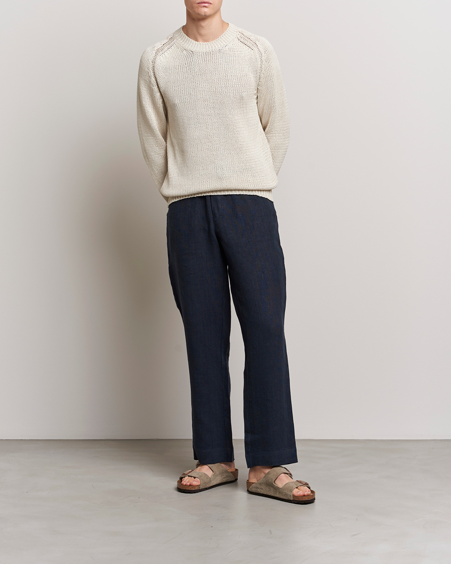 Herren | Pullover | Orlebar Brown | Lippen Organic Cotton Sweatshirt White Sand