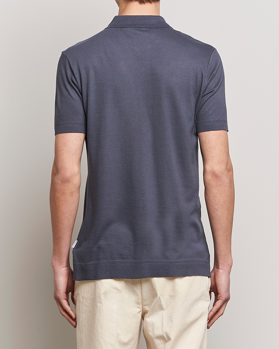 Herren | Poloshirts | Orlebar Brown | Jarrett Knitted Rib Polo Piranha Grey