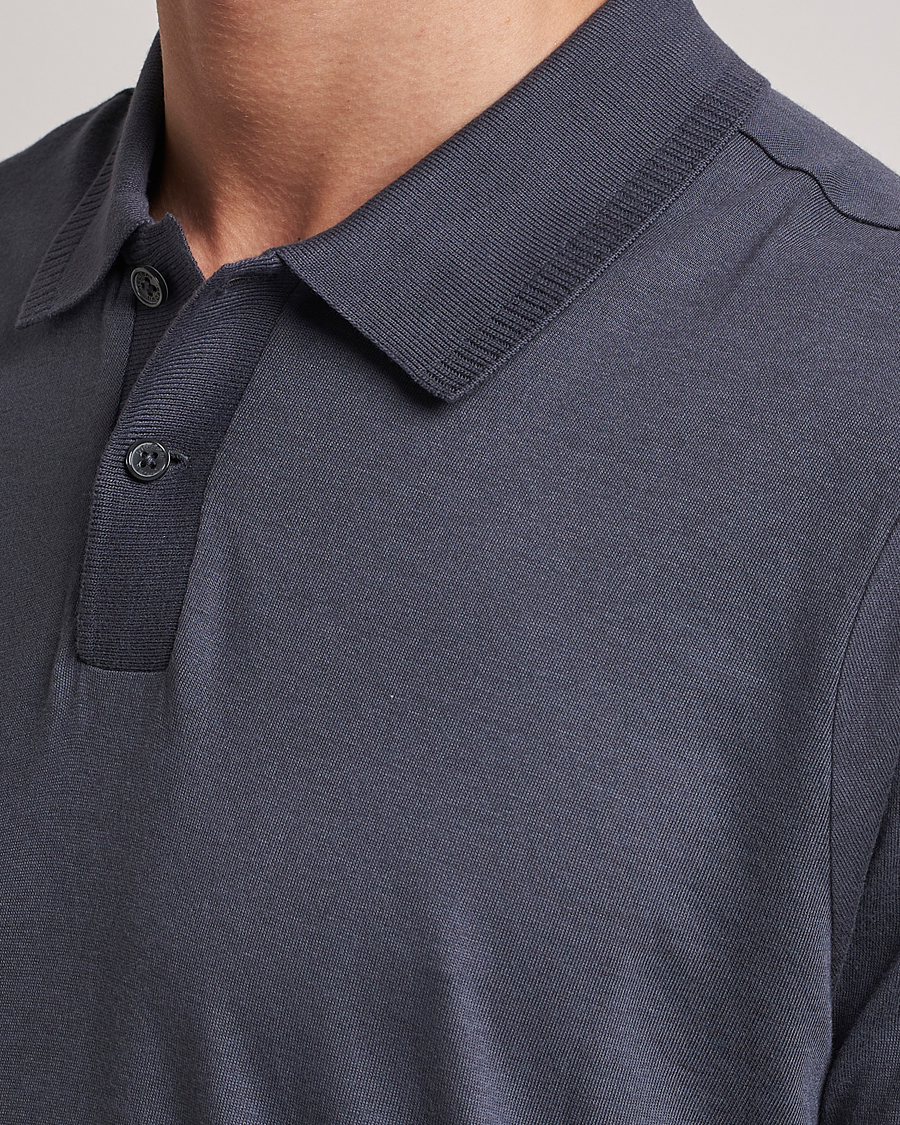Herren | Poloshirts | Orlebar Brown | Jarrett Knitted Rib Polo Piranha Grey