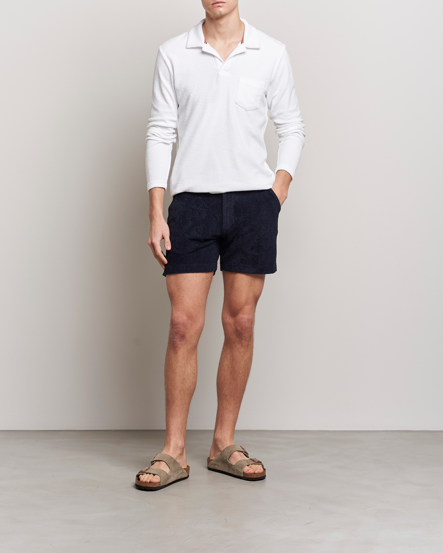 Herren | Pullover | Orlebar Brown | Terry Long Sleeve OB Stripe White