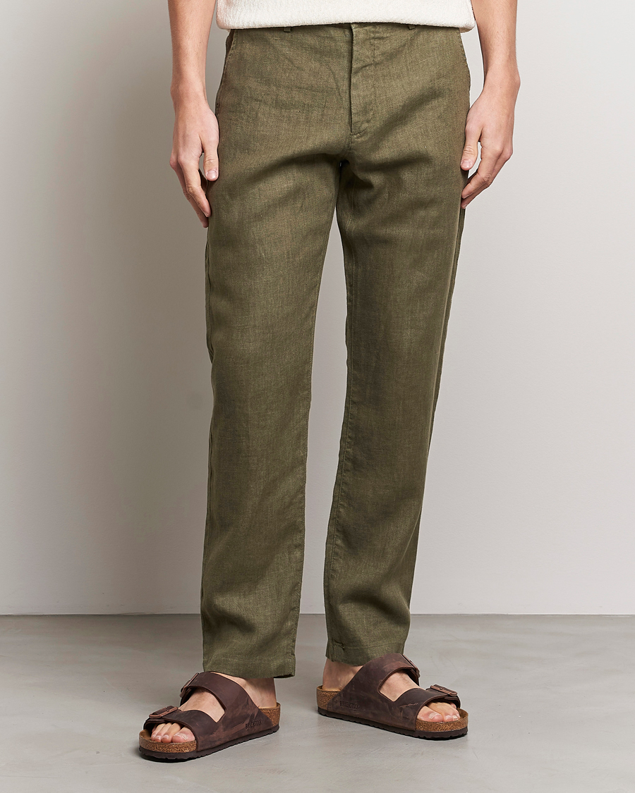 Herren | Hosen | NN07 | Karl Linen Trousers Army