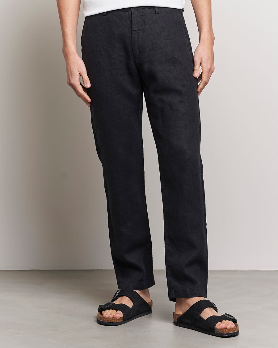 Herren | Hosen | NN07 | Karl Linen Trousers Black